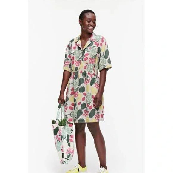 Marimekko Herkku Pieni Tori Linen Shirtdress in EU 40, US M - Picture 7 of 8